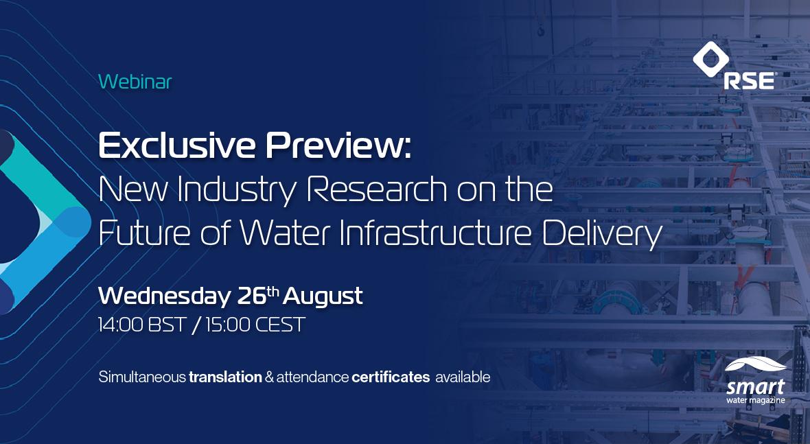 RSE webinar to reveal new research on the water sector’s infrastructure delivery gap